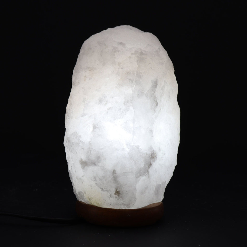 Lámpara de Sal del Himalaya de Cristal de Roca - & Base apx 3-5kg