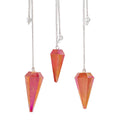 Péndulo de seis caras - Aurora Cristal Durazno - 4 cm