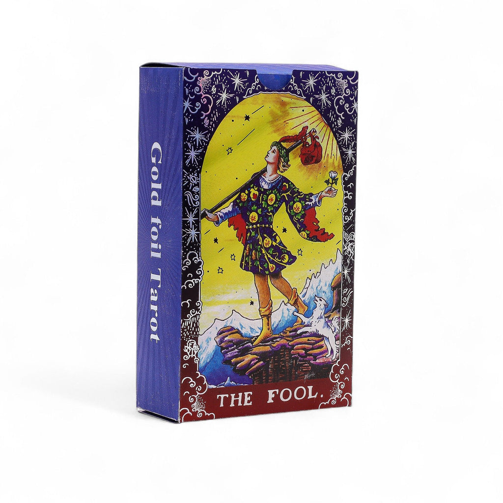 Conjunto de cartas de Tarot con foil azul - Mandala - con folleto