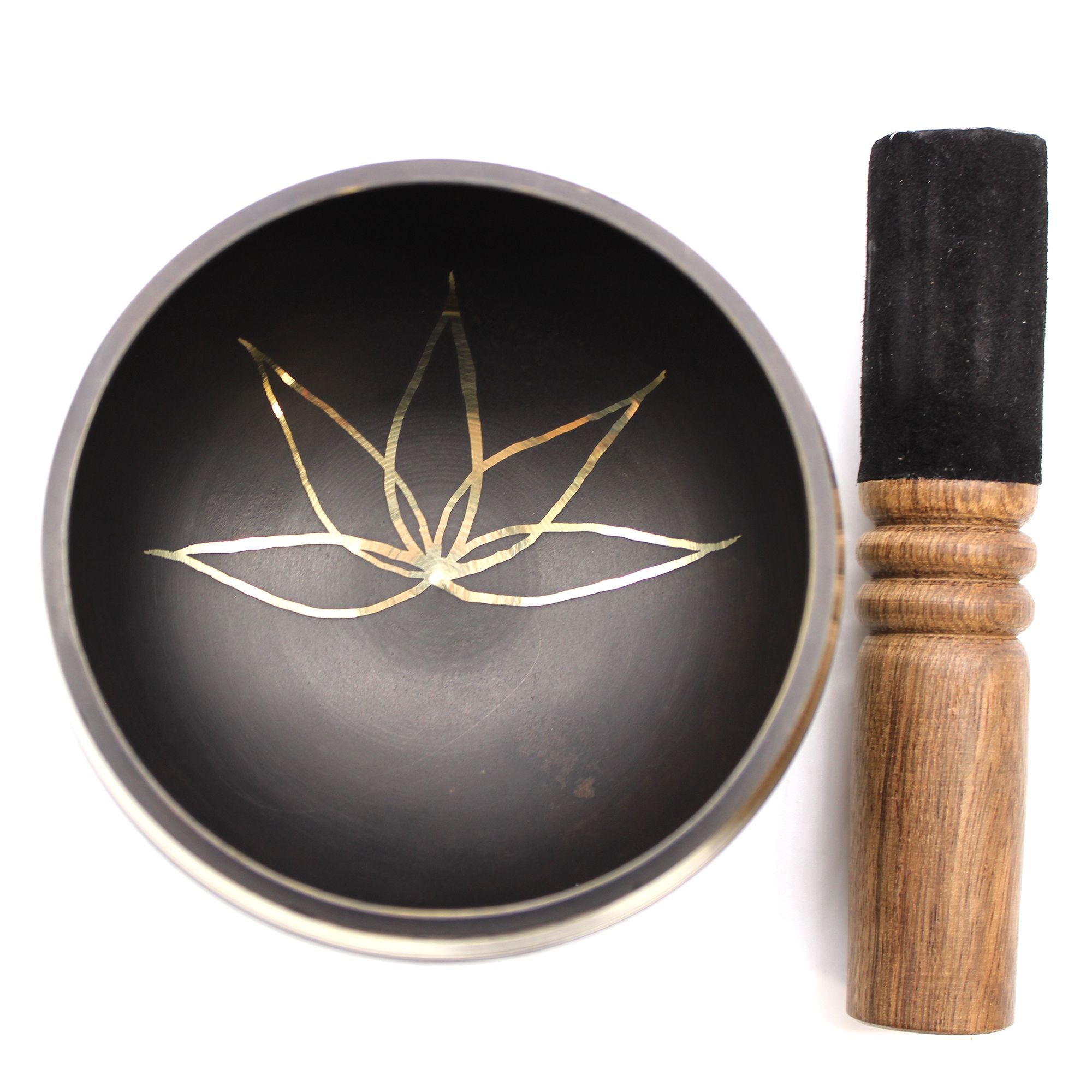 Juego de cuenco tibetano de flor de loto