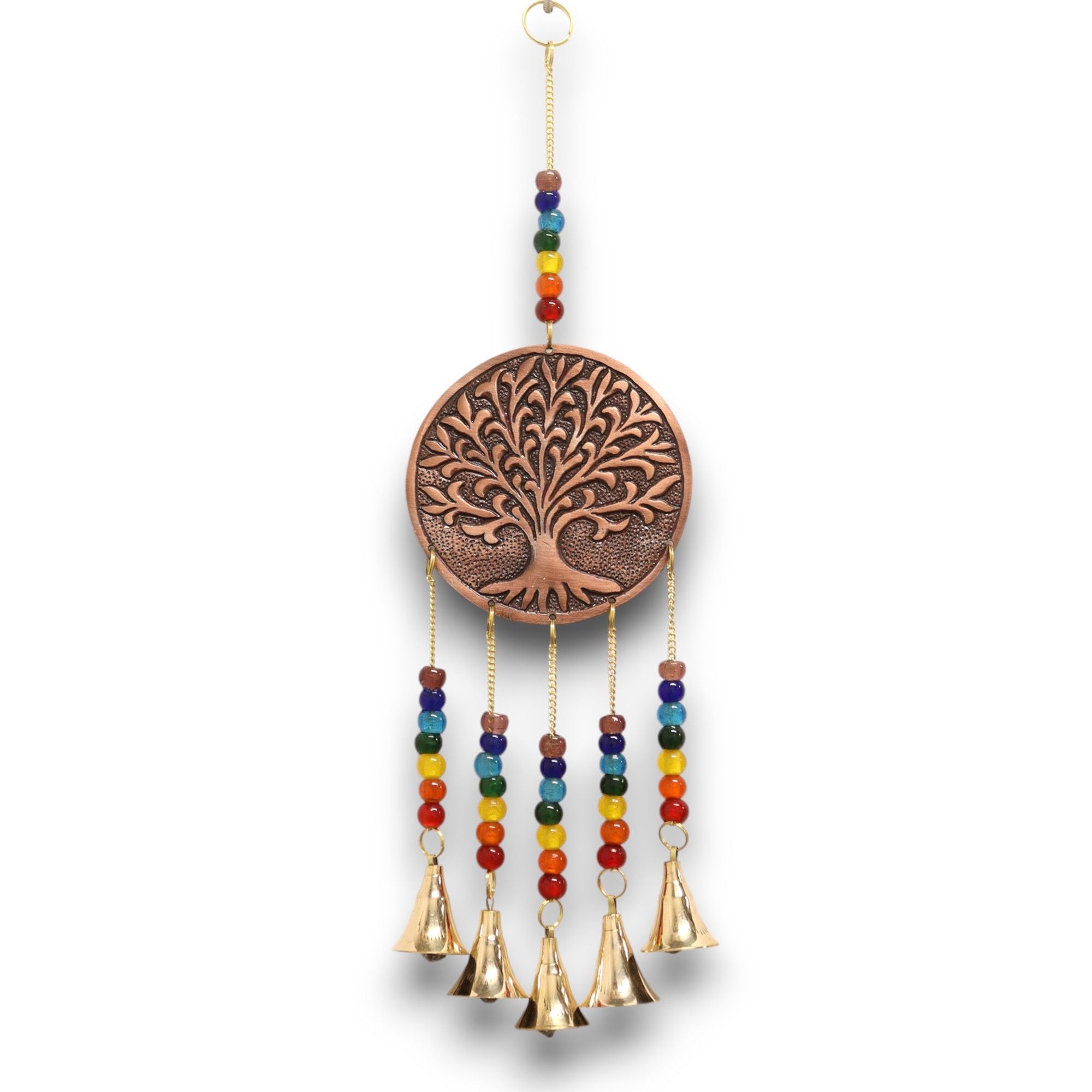 Campanas Indias - Arbol de la Vida Mediano - Chakra 5 Campanas - 10x36cm