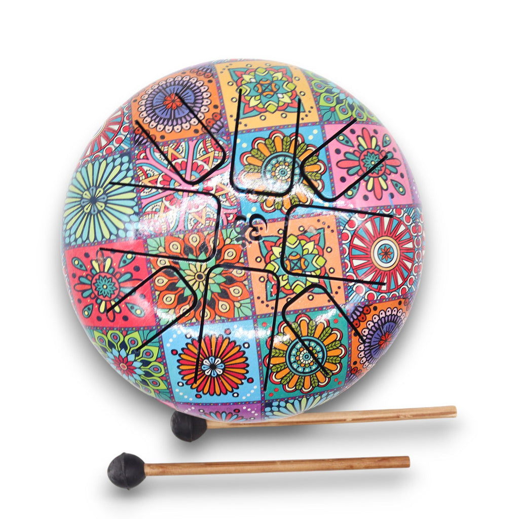 Tambor Mediano Hapi Multicolor - 17x13cm