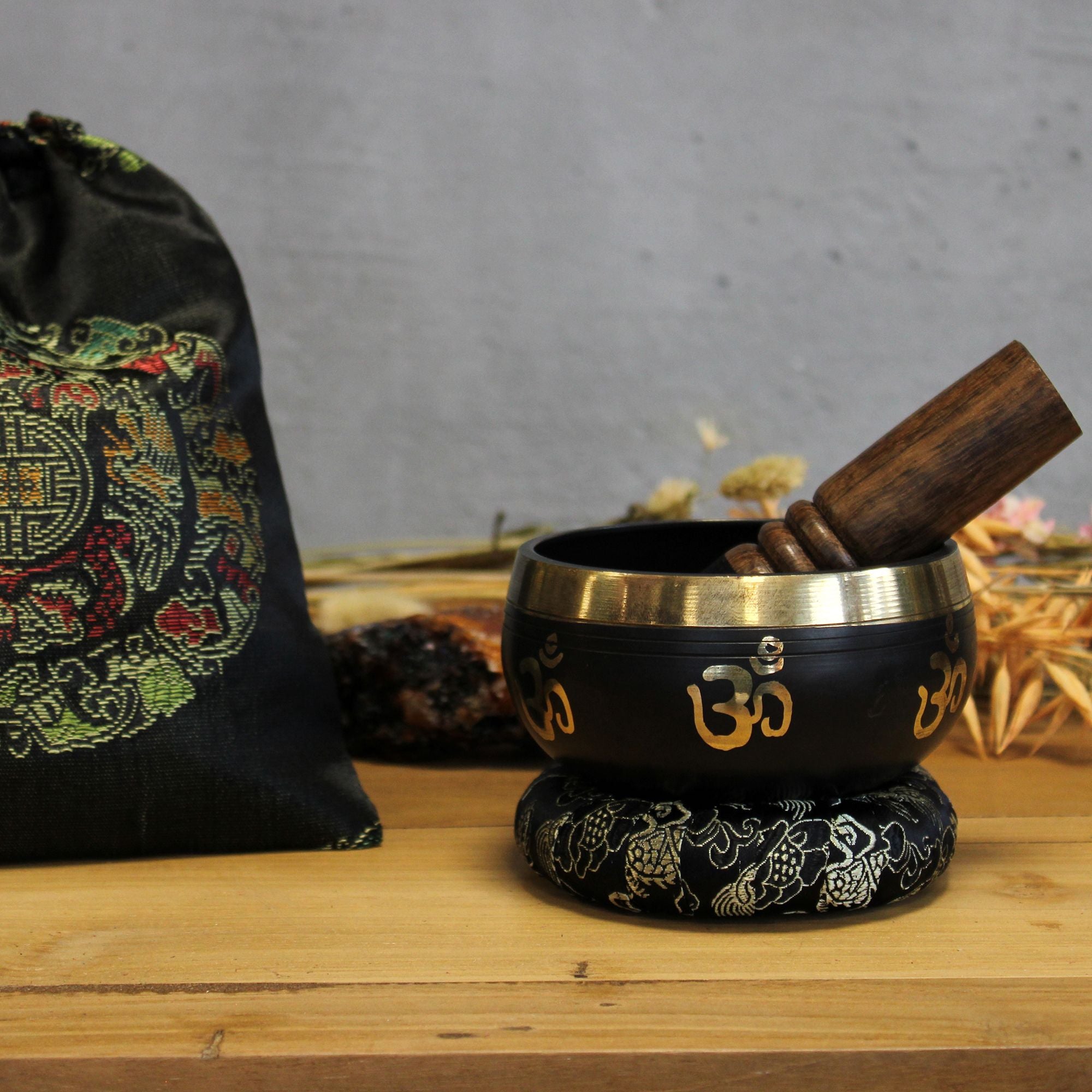 Juego de cuenco tibetano Yoga Om